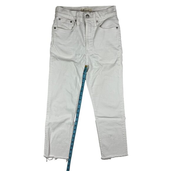 Madewell The Petite Perfect Vintage Jean in Tile White: Raw-Hem Edition Size 24P - Picture 16 of 16